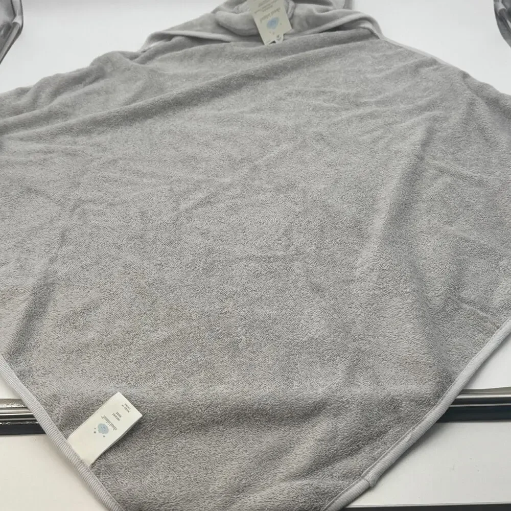 Cloud Island Baby‎ Hooded Towel Gray Elephant 30x30 Cotton Terry Bath Wrap NEW